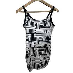 Reebok Pea‎ In The Pod Maternity Tennis Casual Dress blk white geo Ladies MED